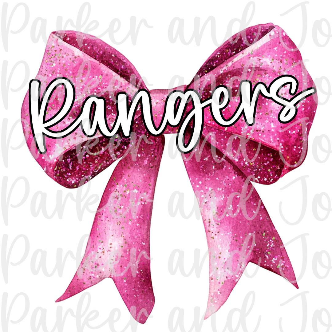 Rangers Pink Bow PNG File