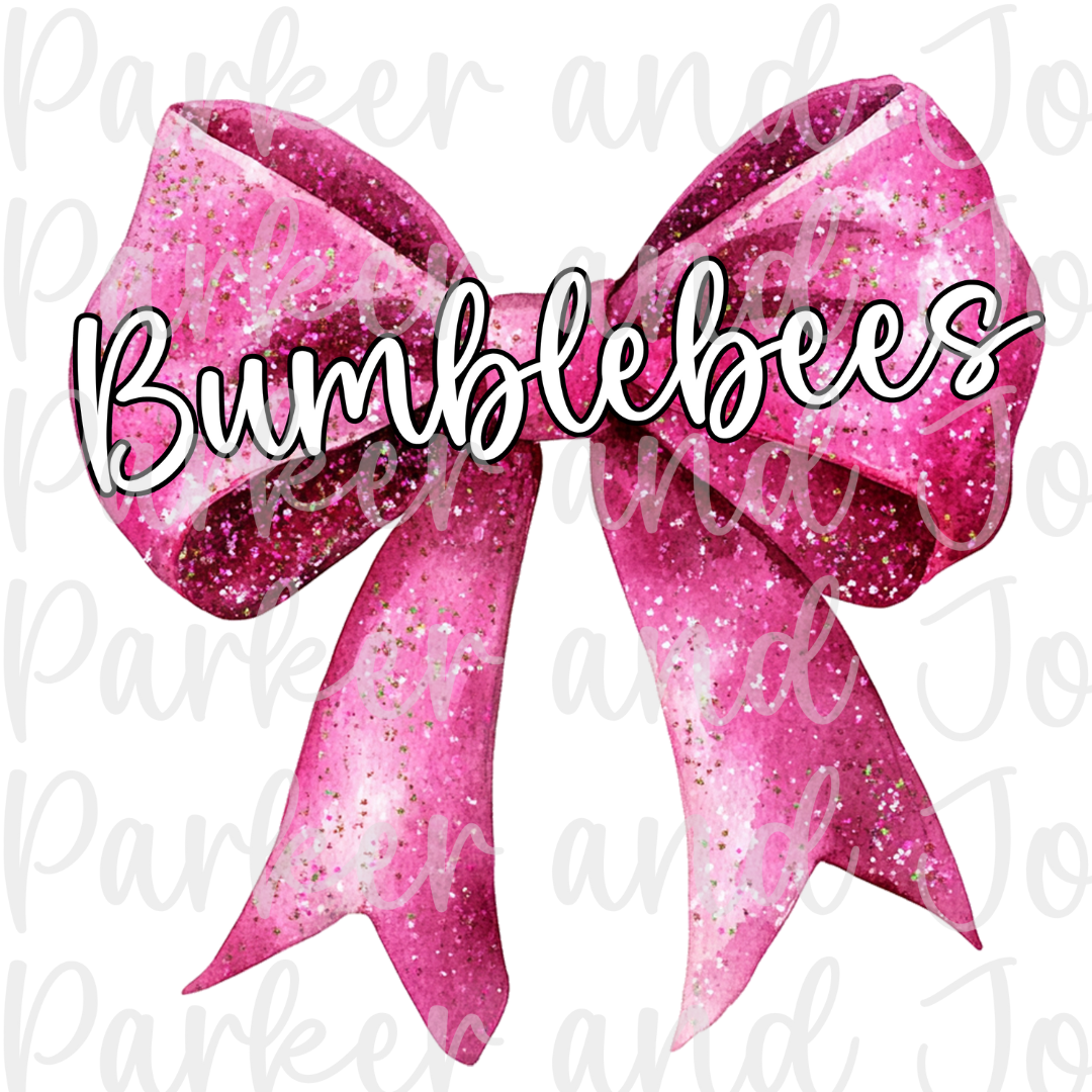 Bumblebees Pink Bow PNG File