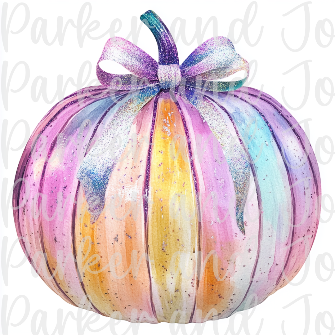Glitter Pumpkin 3 PNG File
