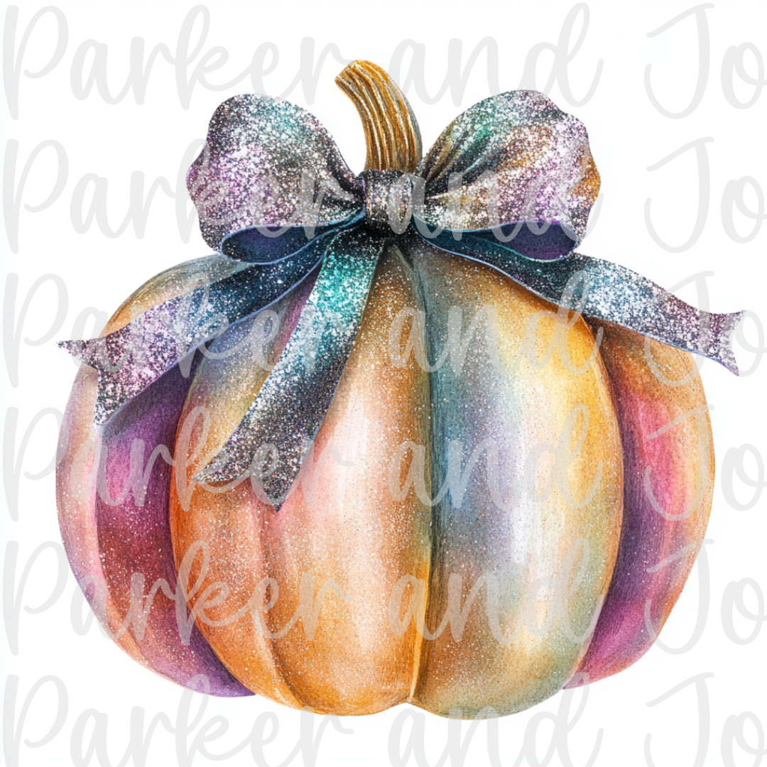 Glitter Pumpkin 4 PNG File