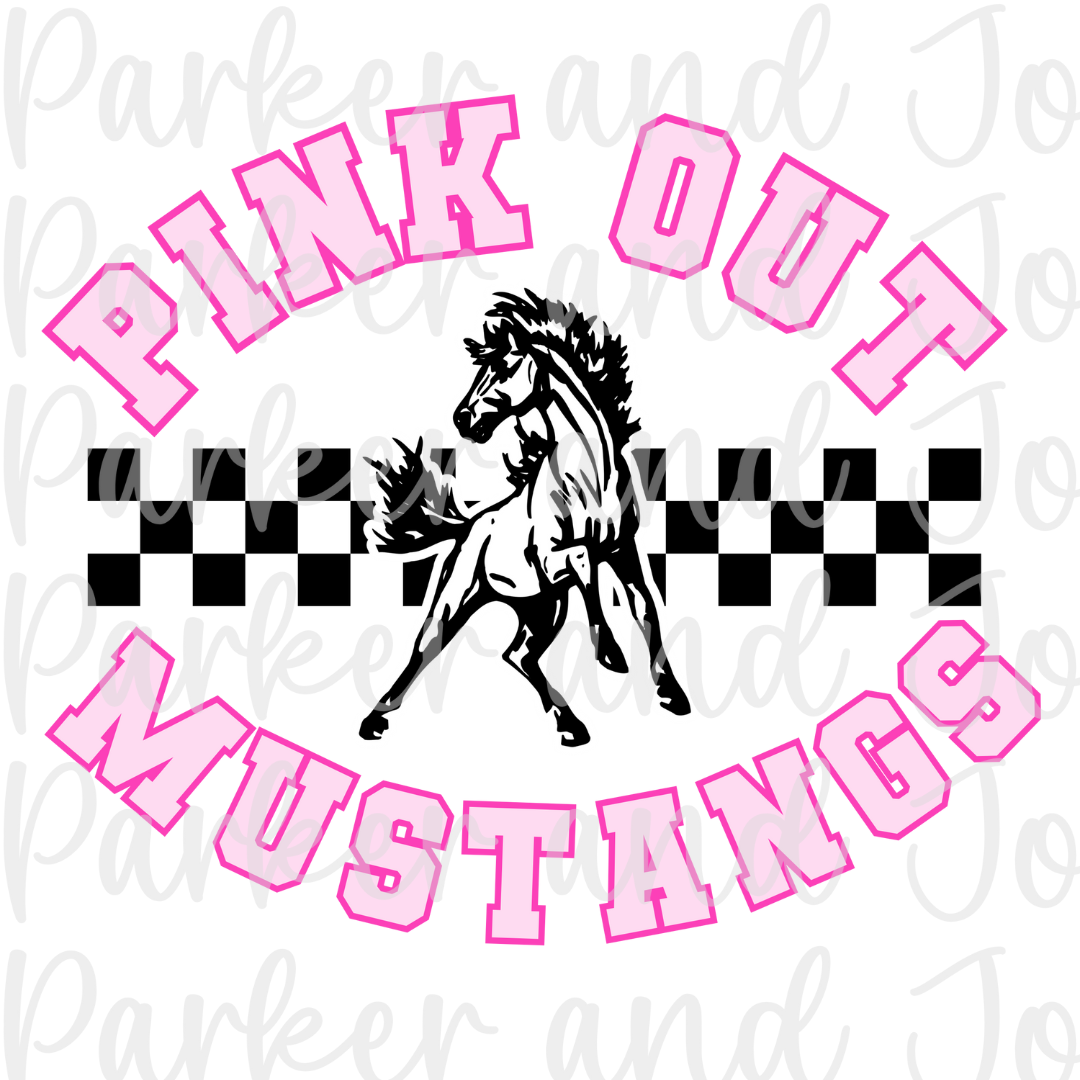 Pink Out Mustangs PNG