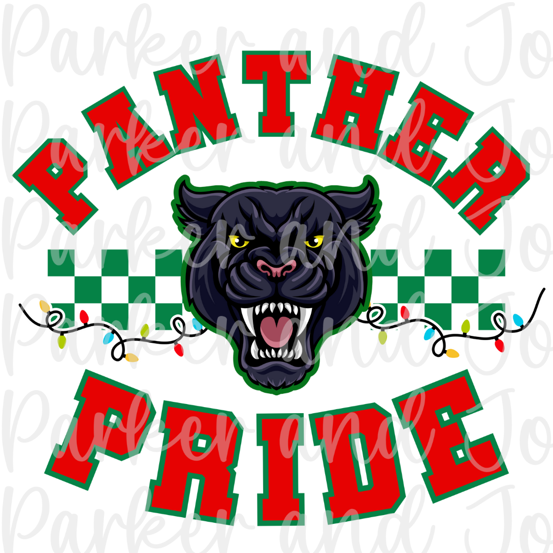 Christmas Panther Pride PNG