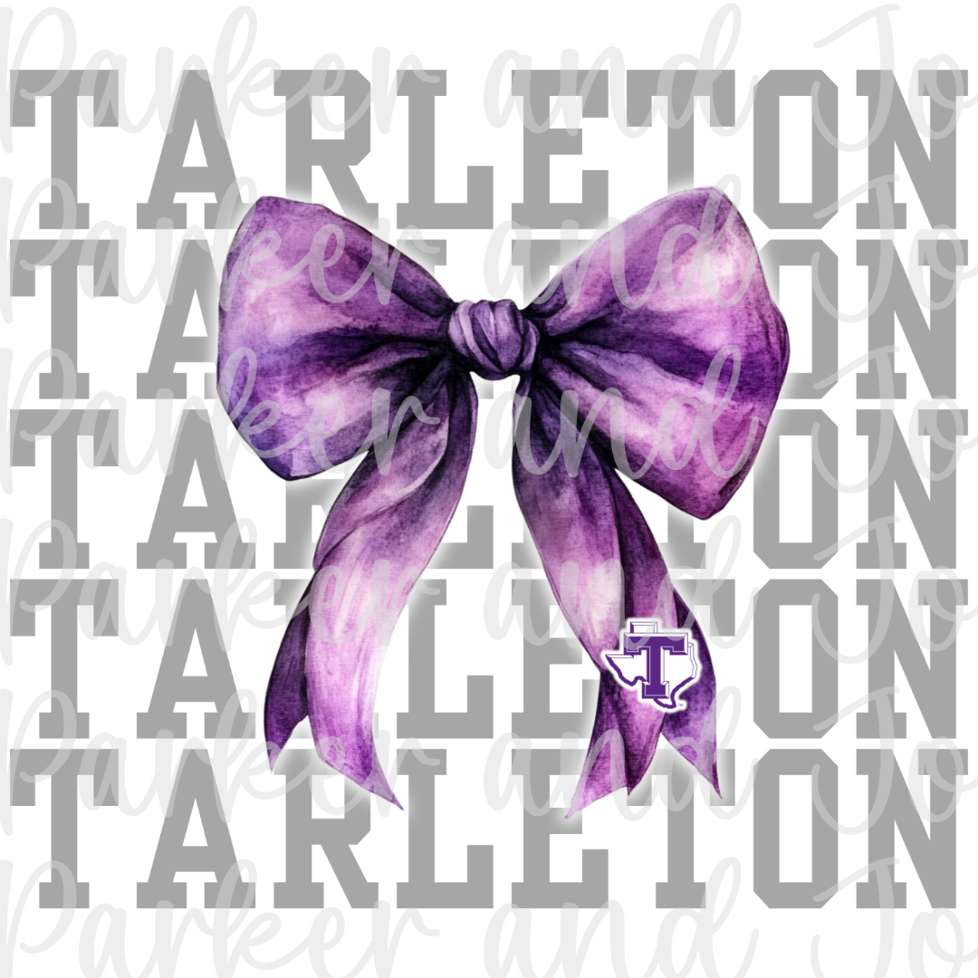 Tarleton Texans Trendy Coquette Bow PNG File