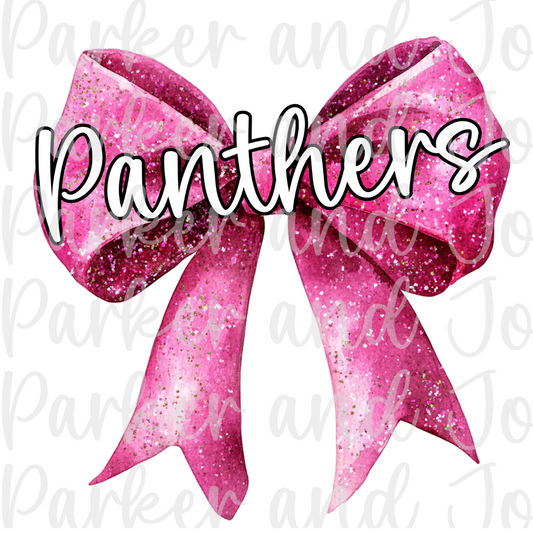 Panthers Pink Bow PNG File