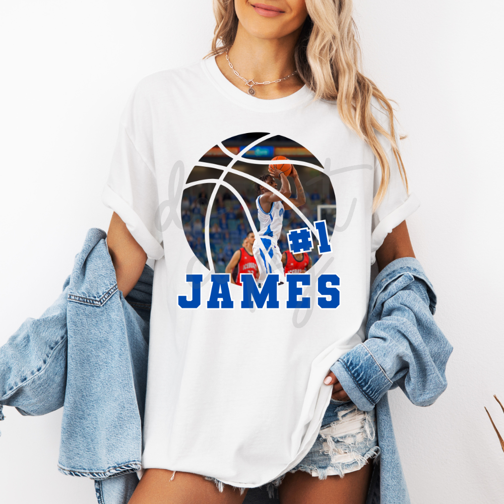 basketball photo editable canva frame template