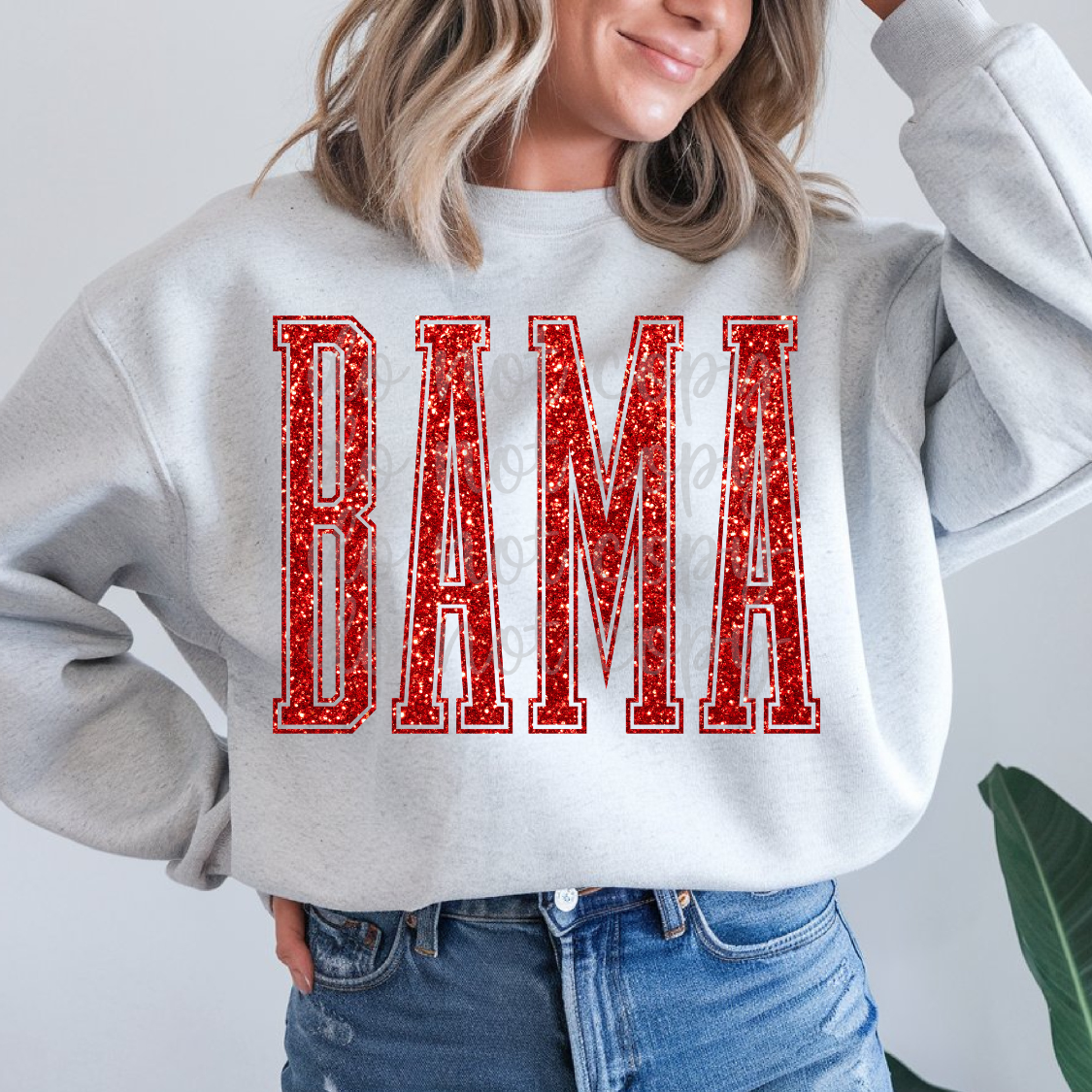 Collegiate Tall Varsity Faux Glitter PNG