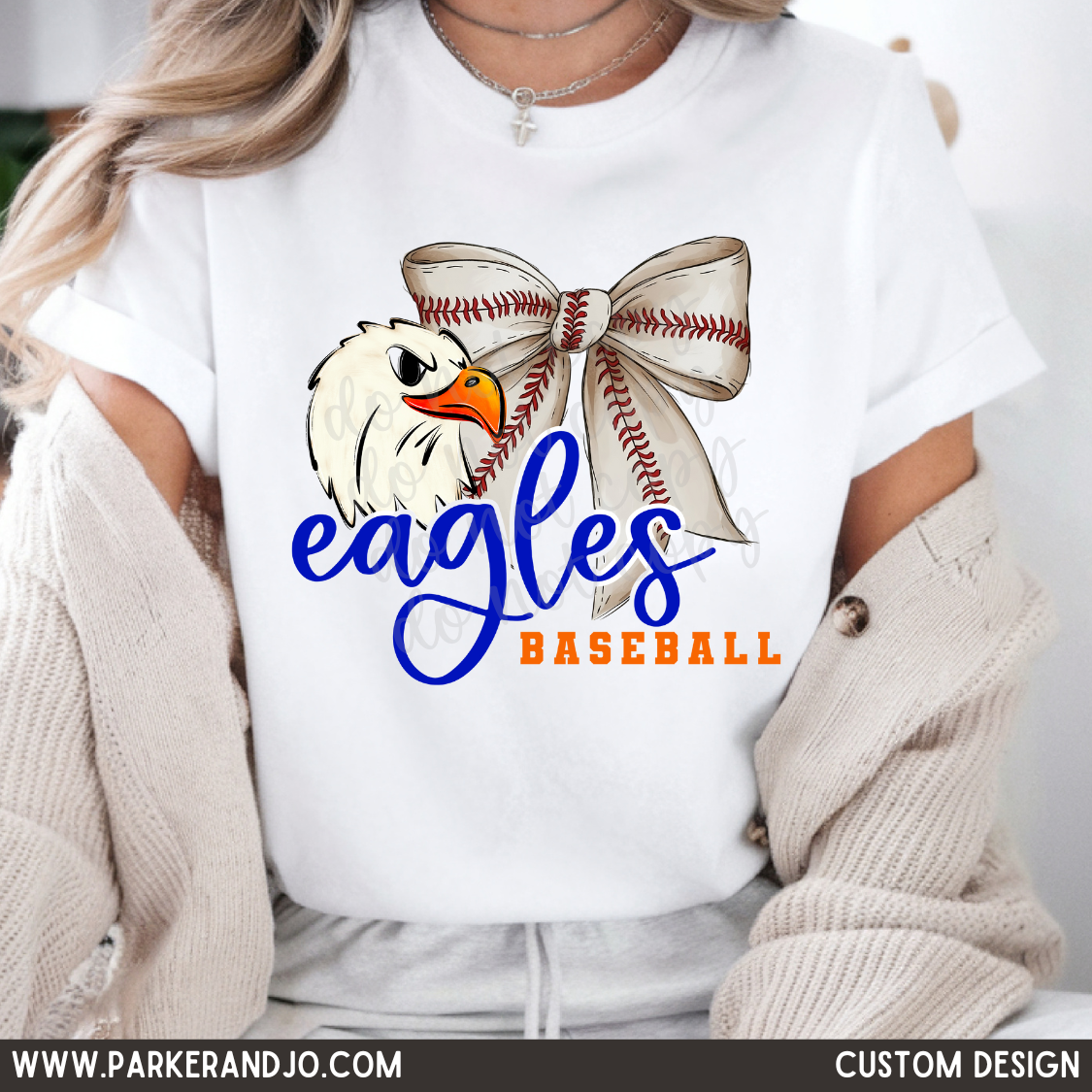 CUSTOM - baseball bow & mascot png