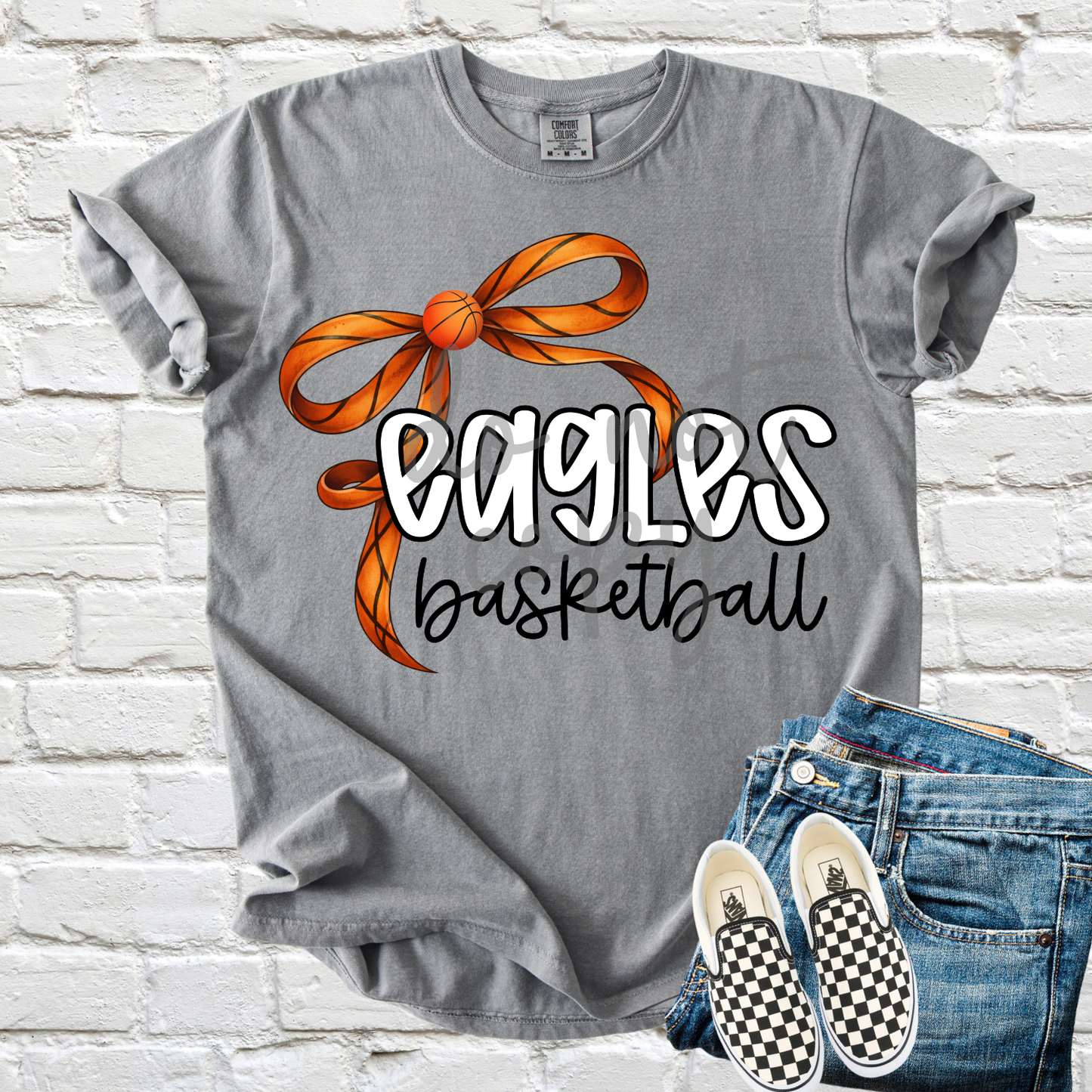 thin basketball bow editable canva template