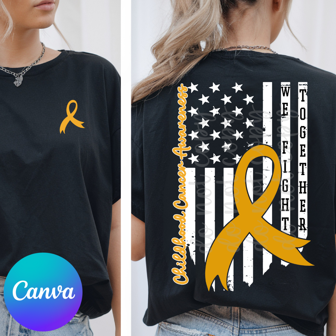 Cancer Awareness Flag Canva Template
