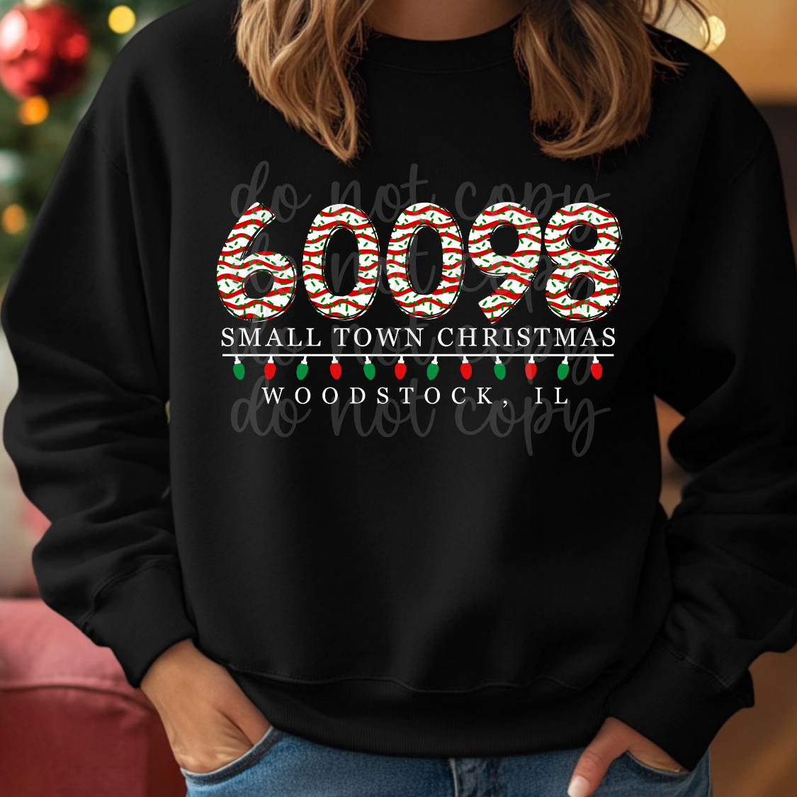 Christmas Tree Cake Small Town Christmas Zip Code Custom PNG