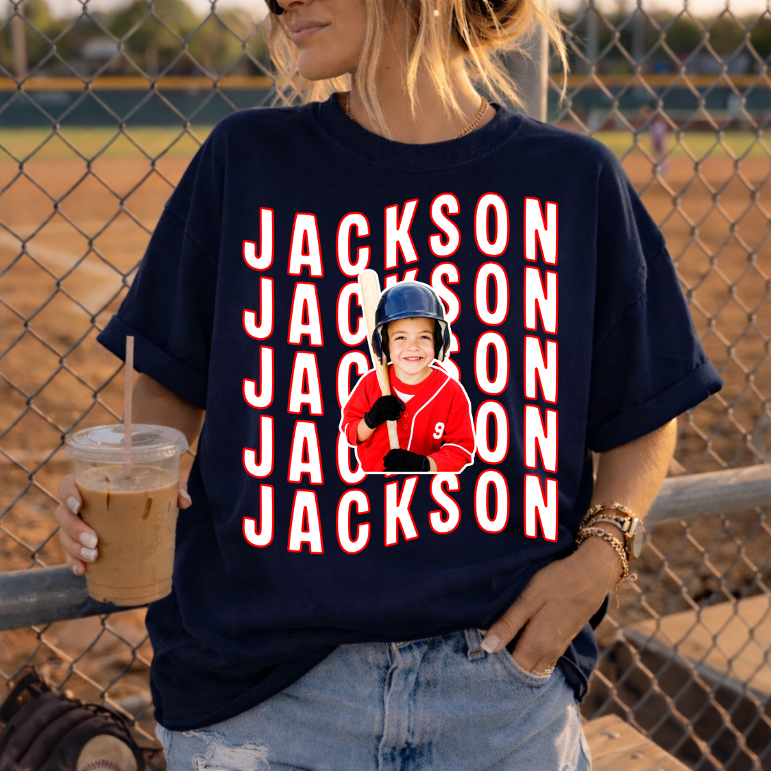 WAVE Stacked Text Custom Photo Editable Canva Template