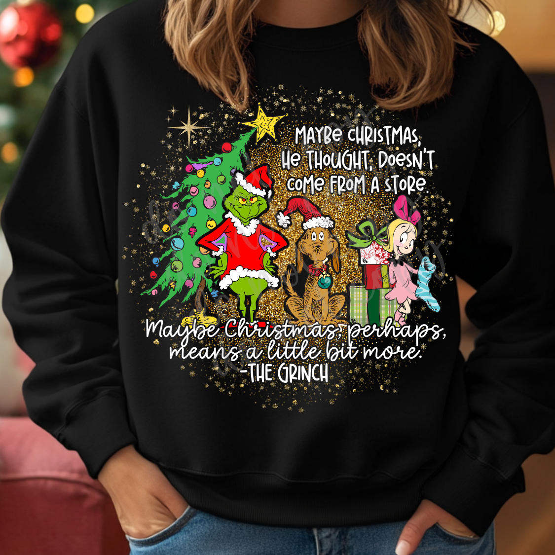 Maybe Christmas, Perhaps Means a Little Bit More White Text PNG