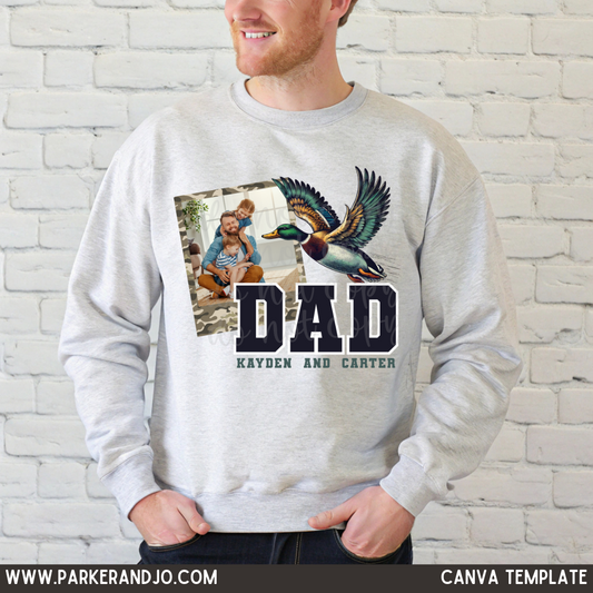 Dad Flying Mallard Canva Template