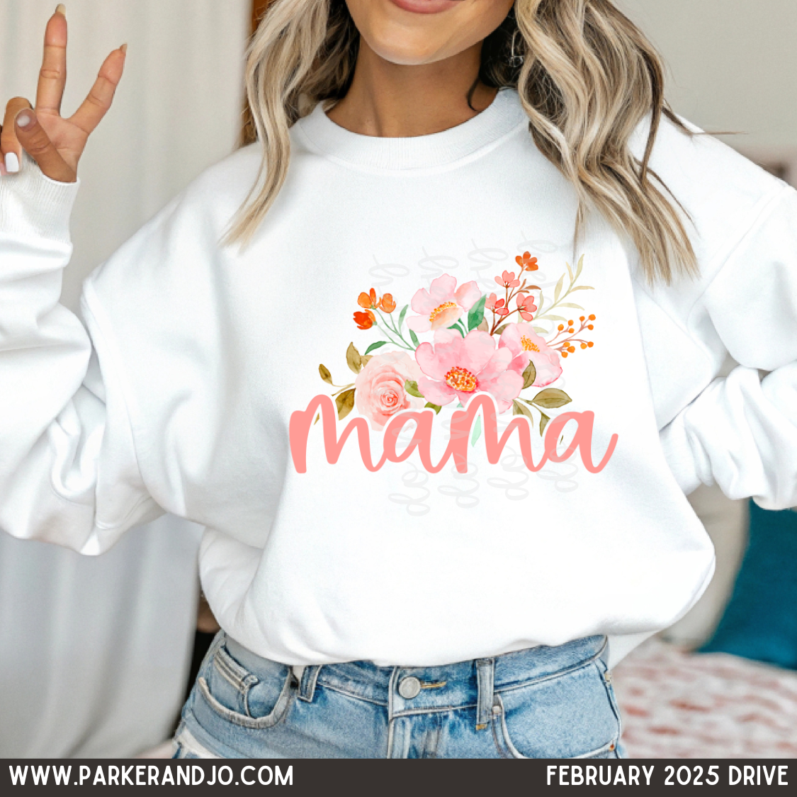Mama spring floral png