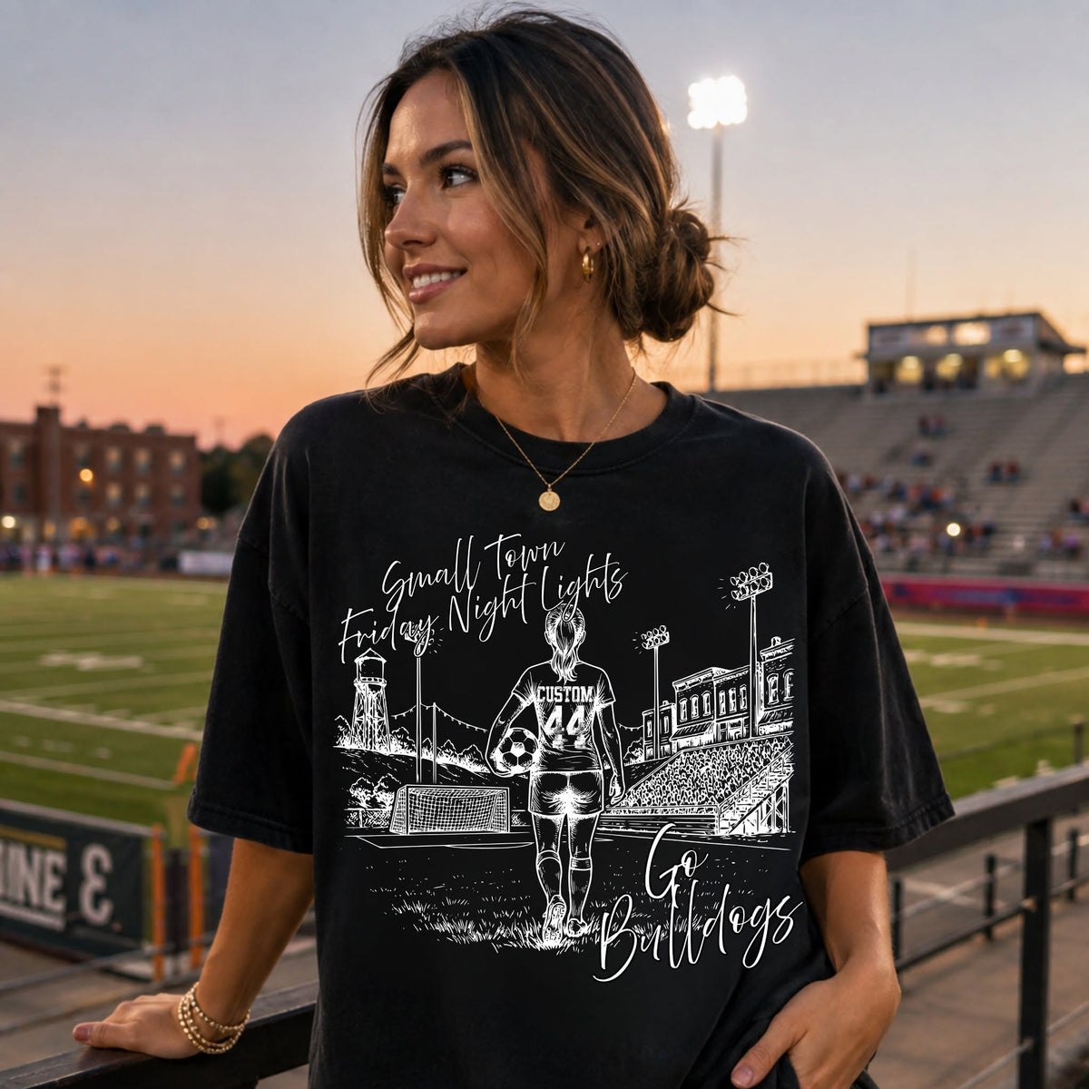 Soccer (male and female) Friday Night Lights Editable Template | *blank mockup included
