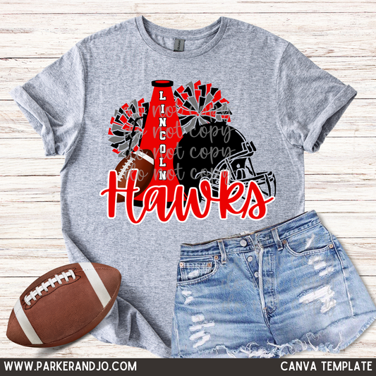 Football and Pom Pom Canva Template