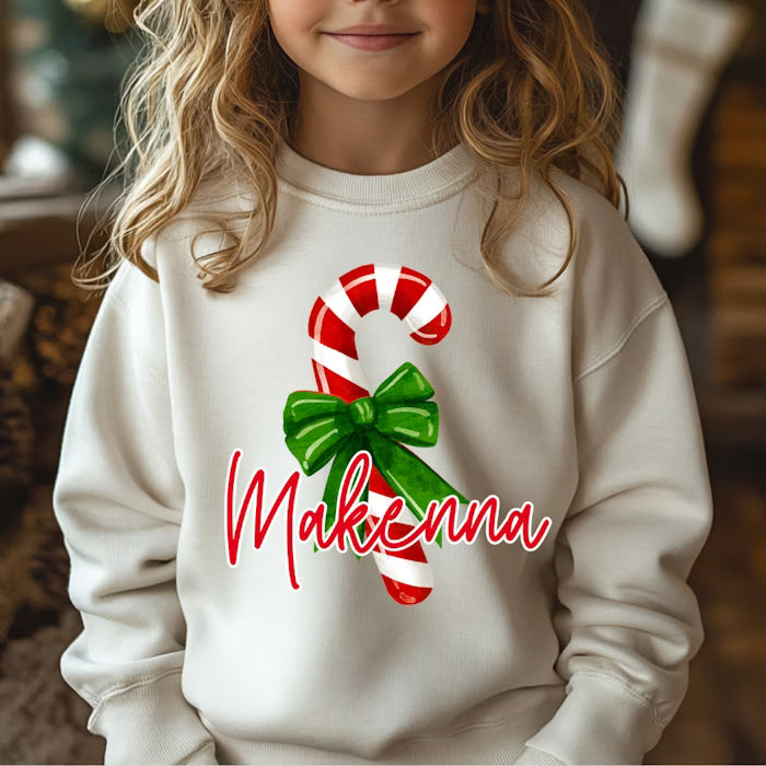 Custom Candy Cane Editable Canva Template