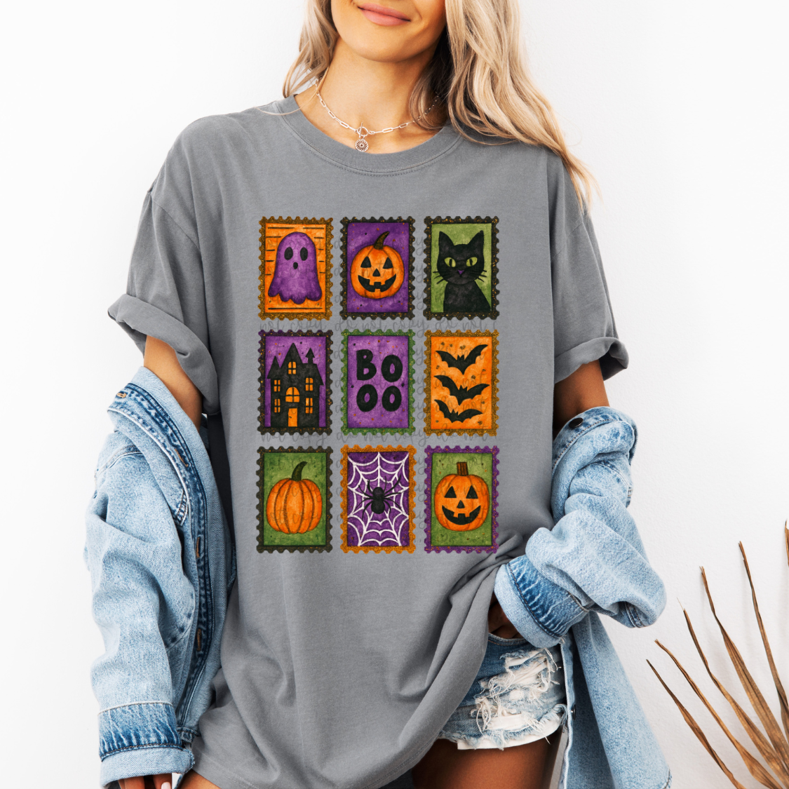 halloween postage stamp png