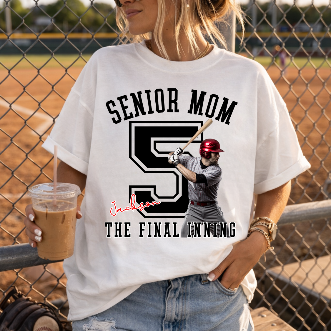 Senior Mom The Final Inning Photo Canva Template