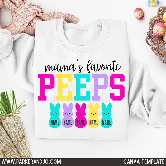 Favorite Peeps Easter Canva Template
