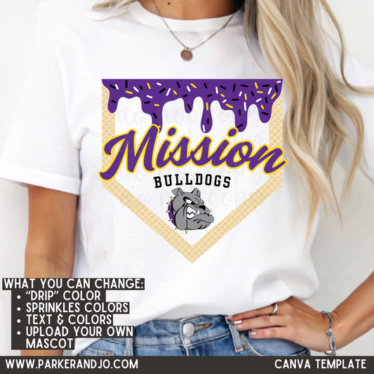 Drip Custom Mascot Canva Template