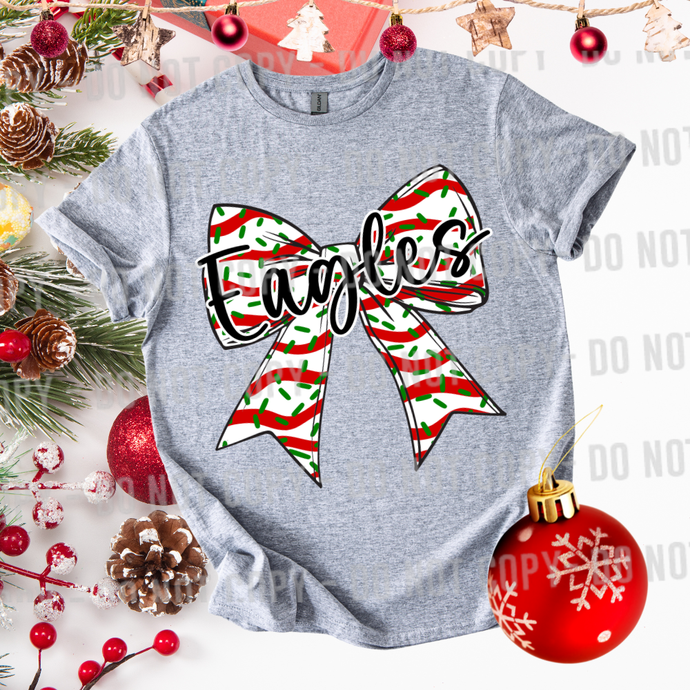 CHRISTMAS CAKE BOW EDITABLE CANVA TEMPLATE