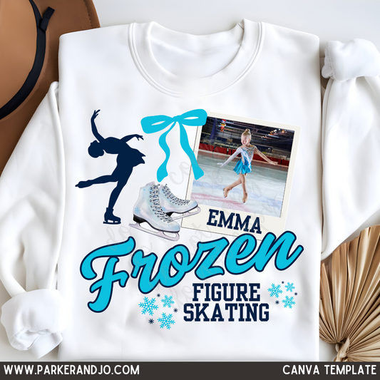 Ice Skating Polaroid Photo Canva Template