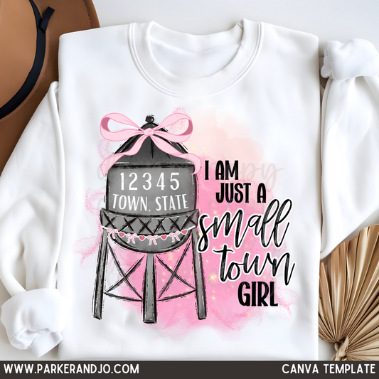 I'm Just a Small Town Girl Canva Template