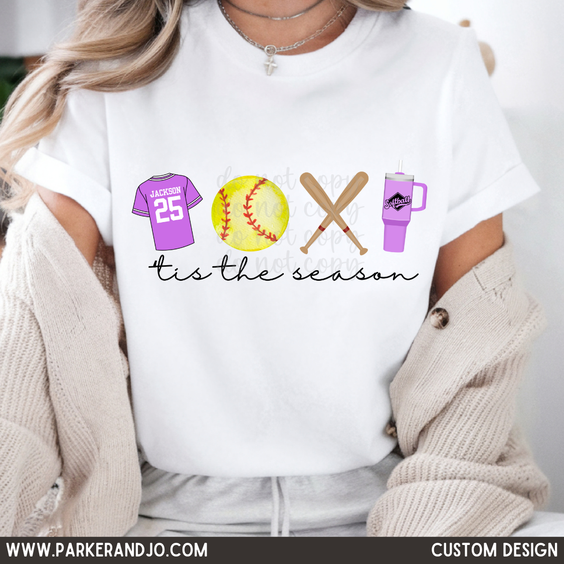 CUSTOM - tis the season softball png