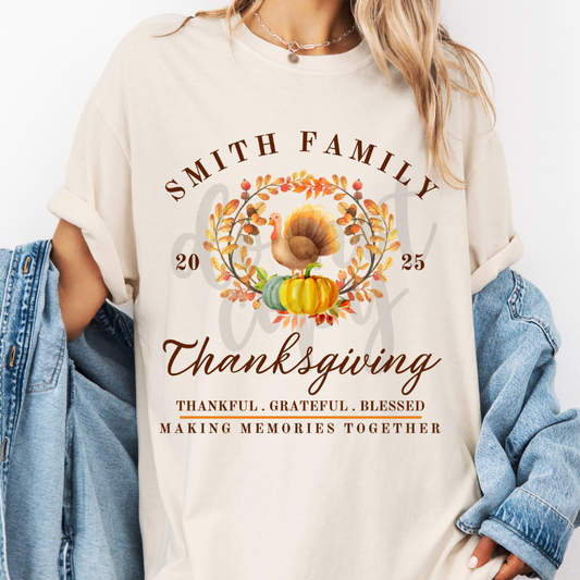 Family Thanksgiving Editable Canva Template