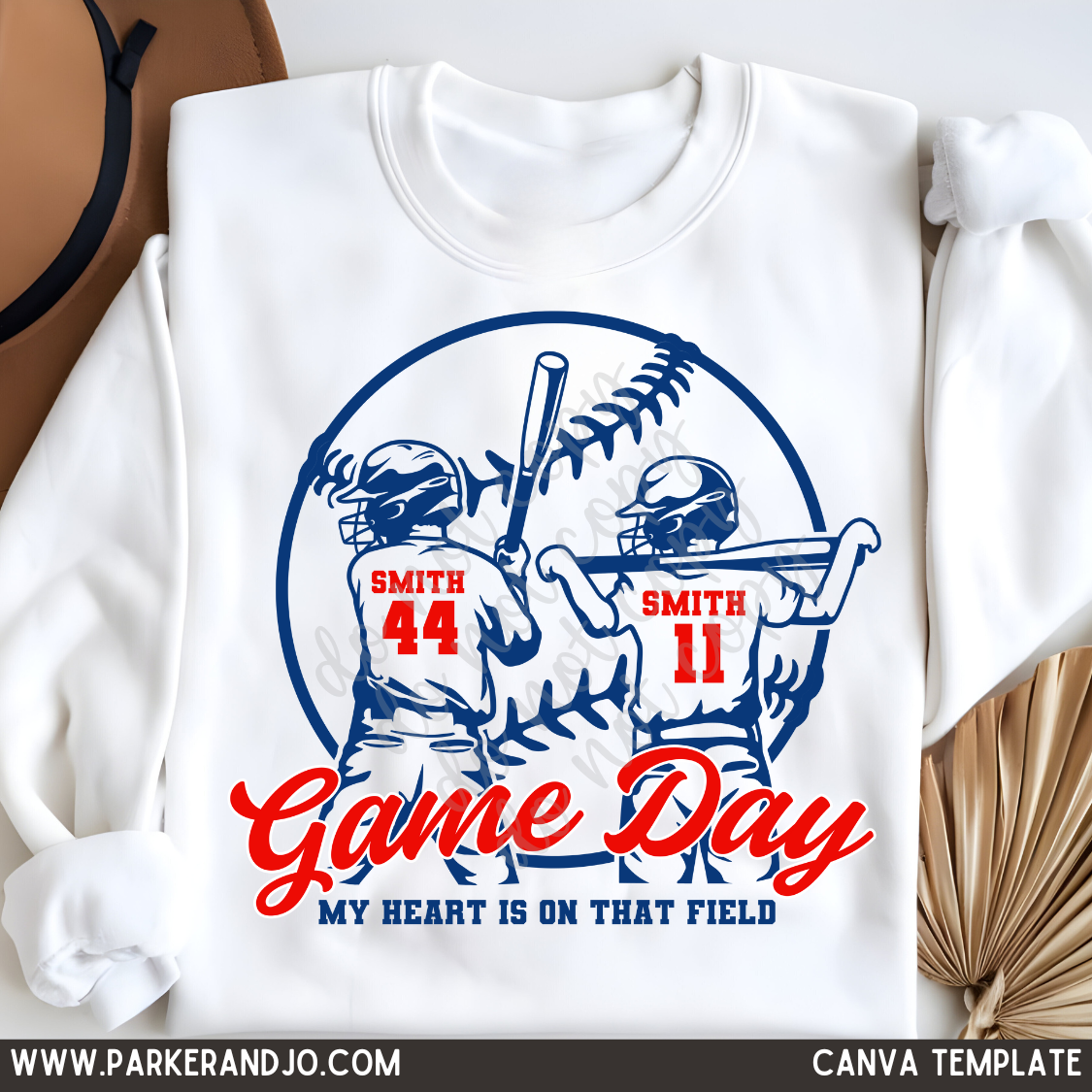 Baseball Brothers Canva Template