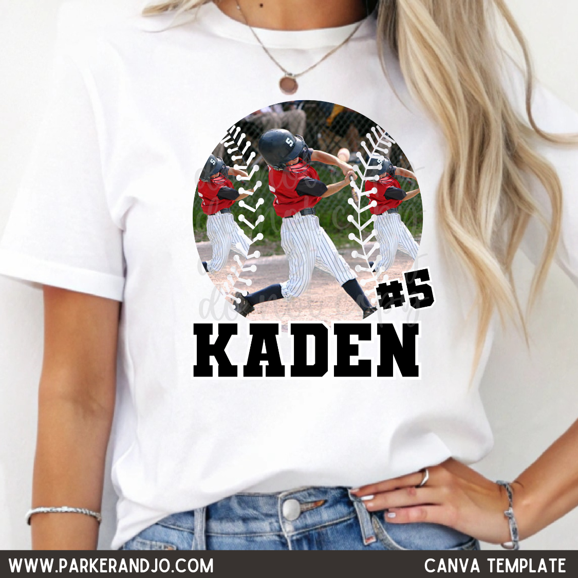 Photo Baseball Canva Template