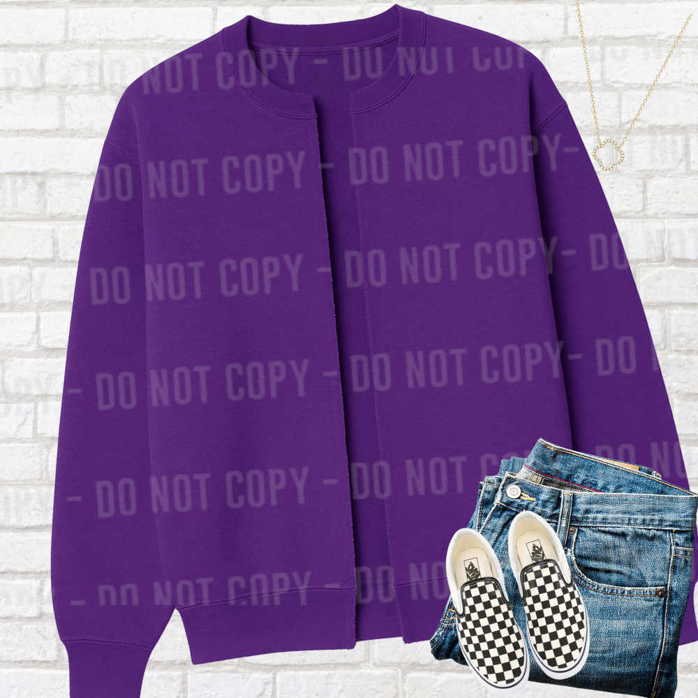 Purple Split Sweatshirt Mockup