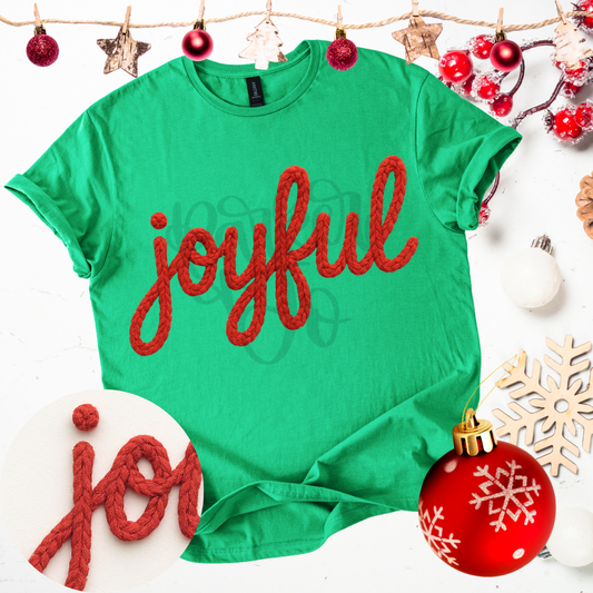 Faux Yarn Crochet Joyful Red png