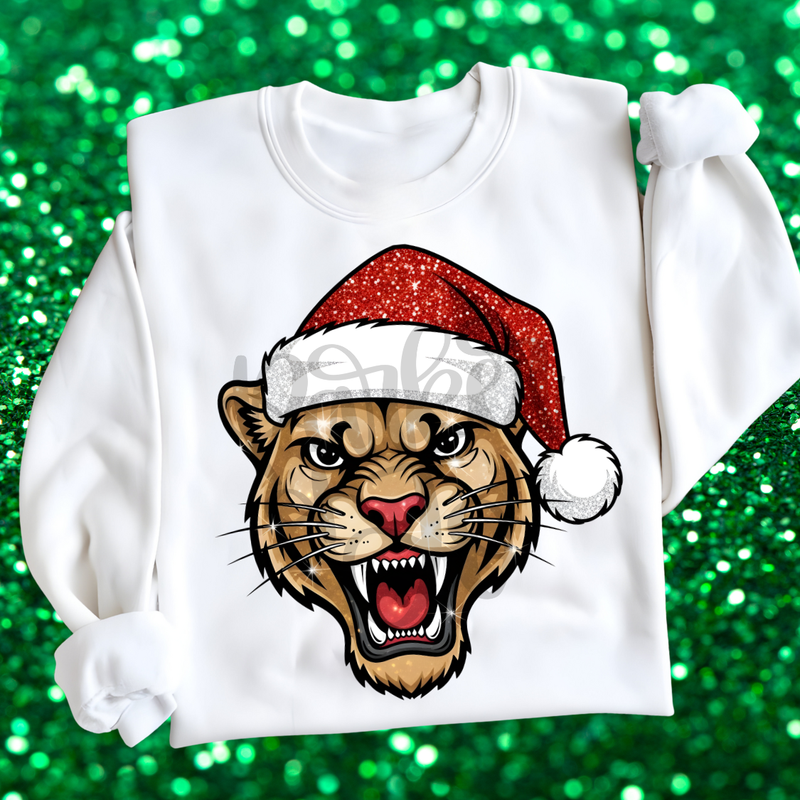 Santa Cougar Mascot png