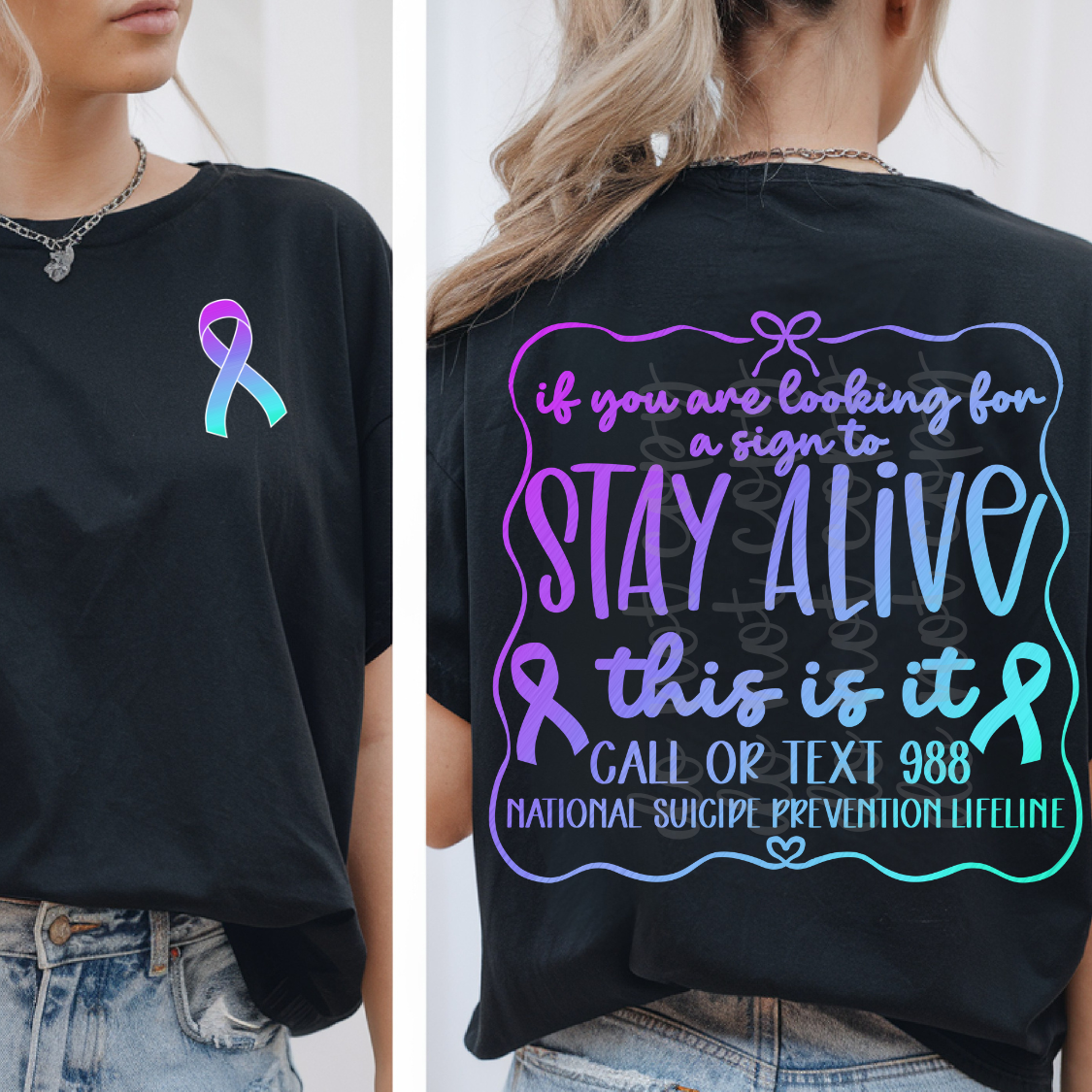 sign to stay alive png with pocket design