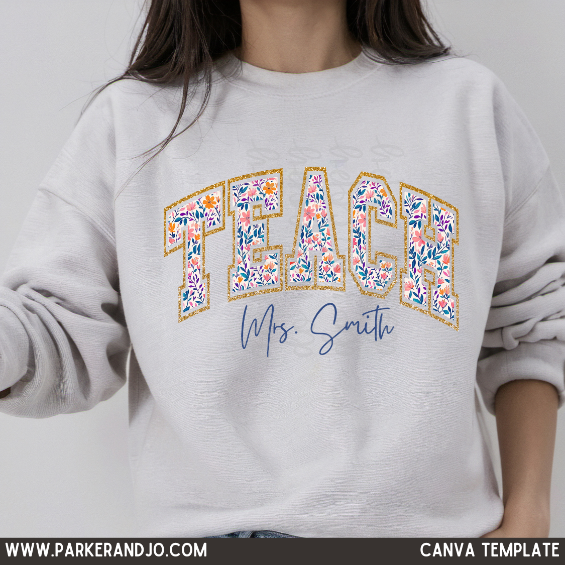 Floral TEACH Canva Template