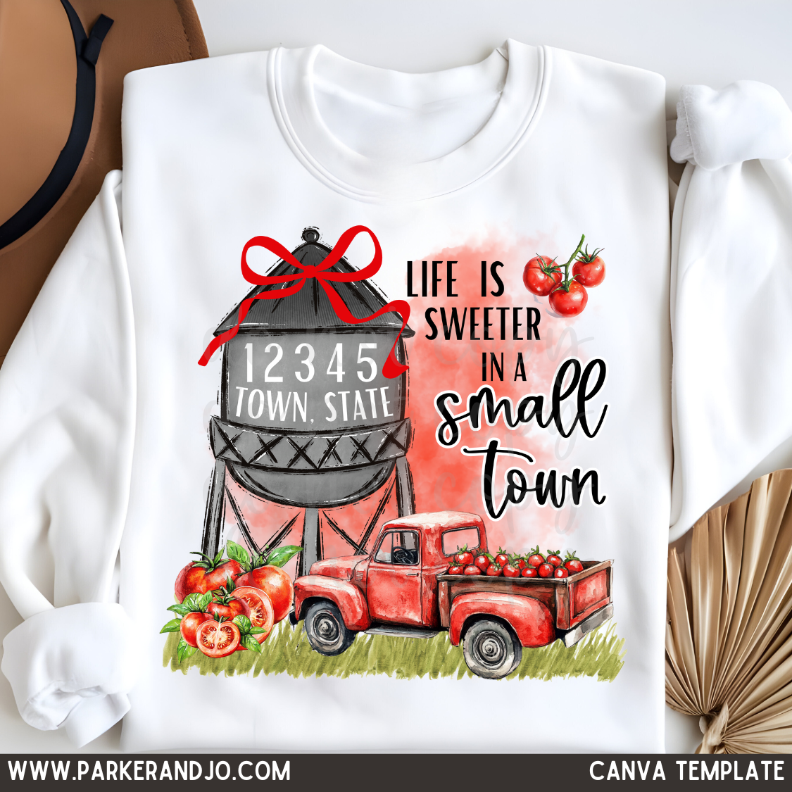 Tomato Small Town Canva Template