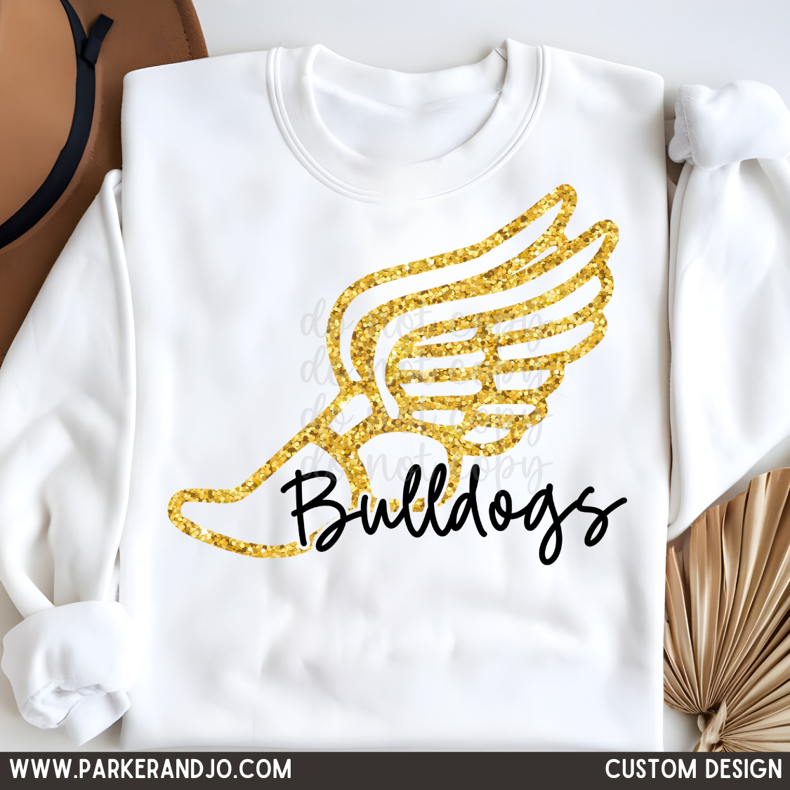 CUSTOM - Track & Field Faux Glitter Mascot png