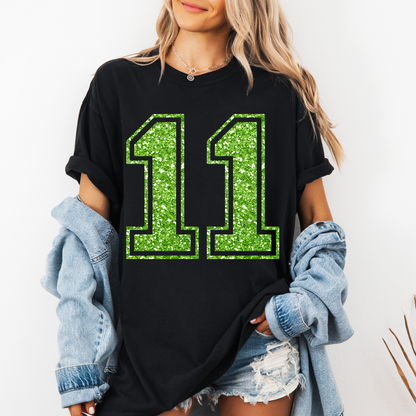 Oversized Faux Glitter Number Canva Frame Template