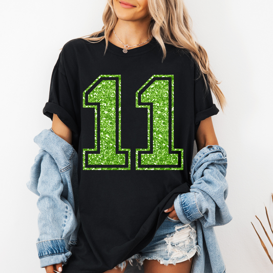 Oversized Faux Glitter Number Canva Frame Template