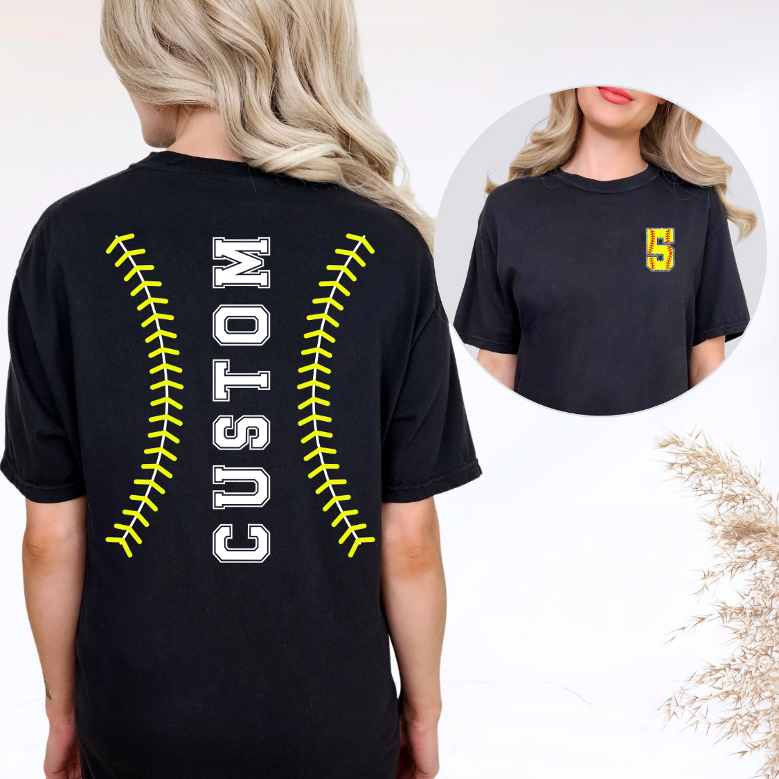 softball stitching Editable Canva Template