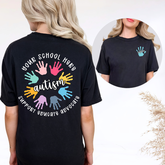 autism support educate advocate editable canva template