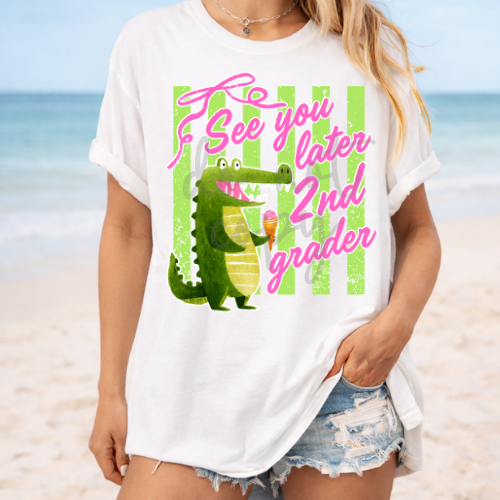 Parker & Jo™ Design Co. | See you later second grader bow stripes png
