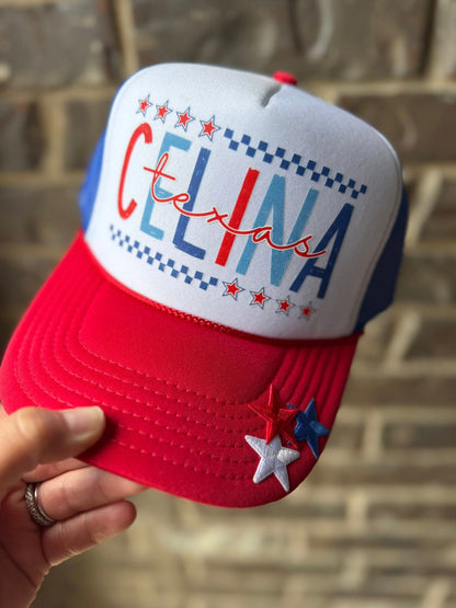 CUSTOM PNG - Red, White, Blue Stars City & State