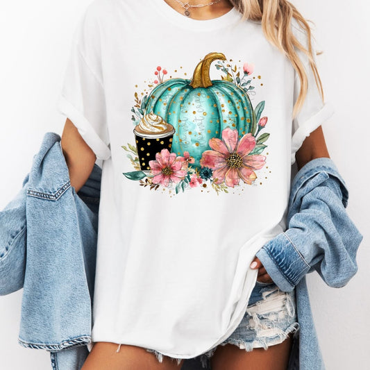 Pumpkin Coffee Floral png