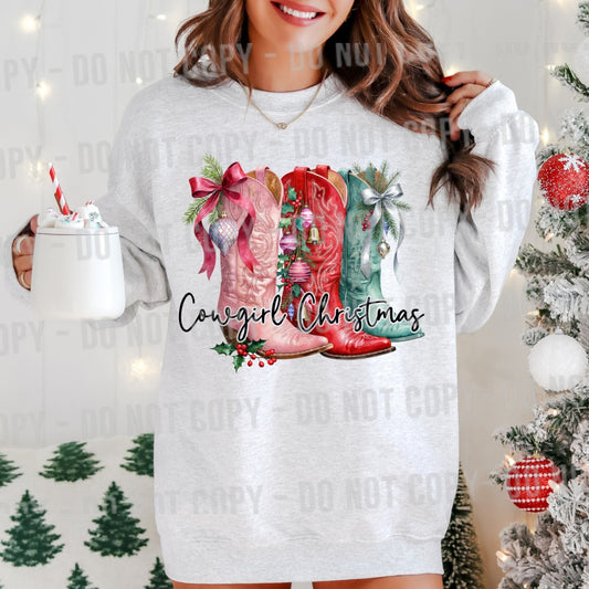 Cowgirl Christmas Boots png