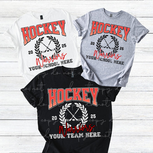 Hockey Wreath Editable Canva Template