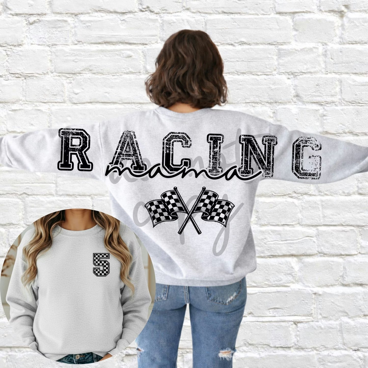 Racing Mama Long Editable Template