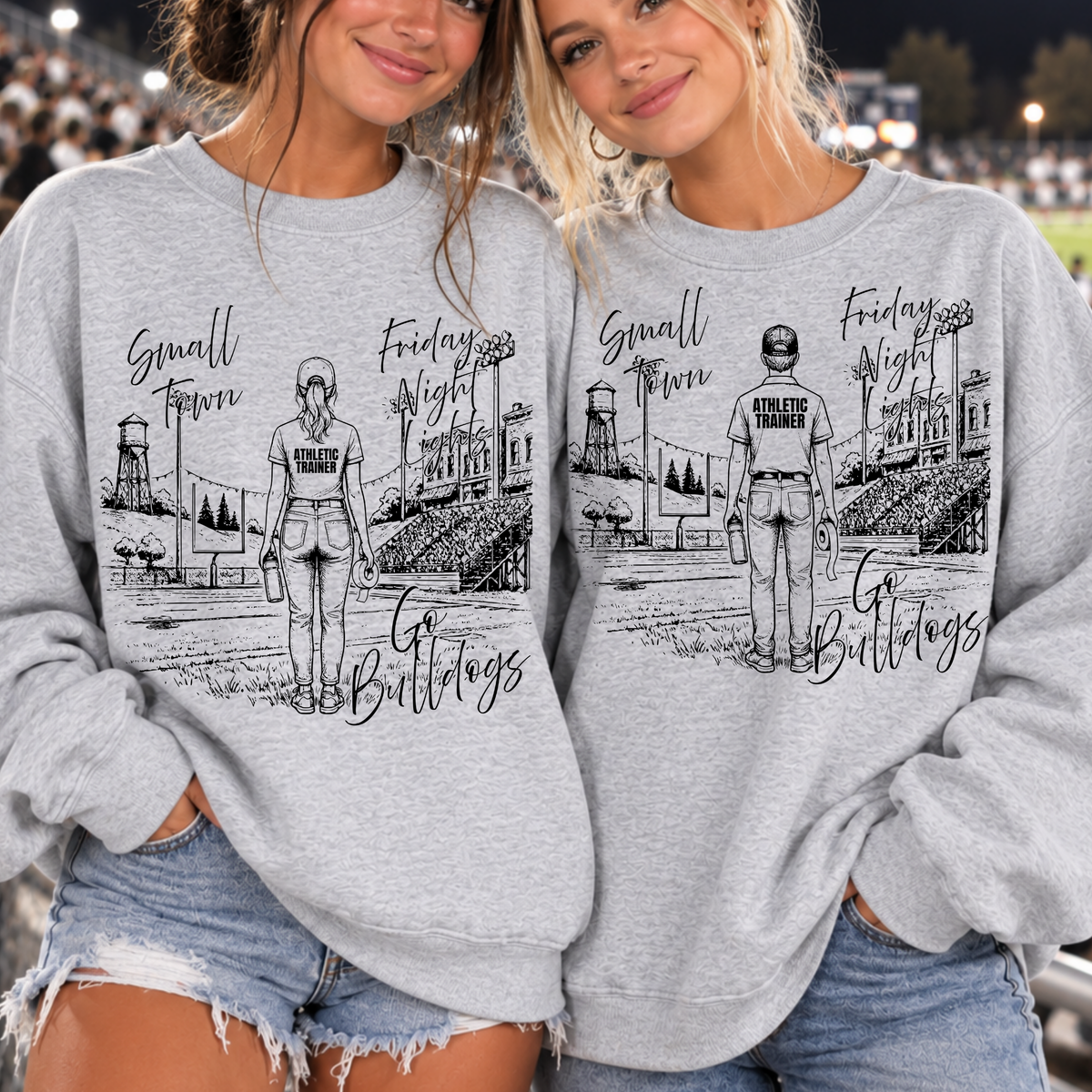 Athletic Trainer Small Town Friday Night Lights Editable Template | *blank mockup included